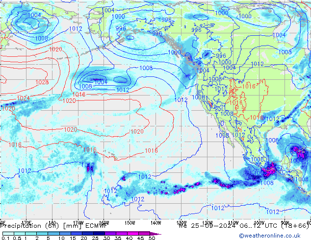 Z500/Rain (+SLP)/Z850 ECMWF We 25.09.2024 12 UTC