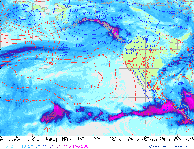 Nied. akkumuliert ECMWF Mi 25.09.2024 18 UTC