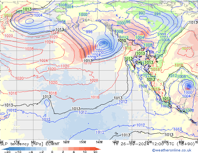 Y. Basıncı eğilimi ECMWF Per 26.09.2024 12 UTC