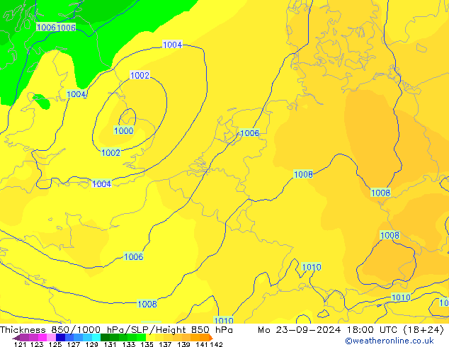 Thck 850-1000 hPa ECMWF Seg 23.09.2024 18 UTC