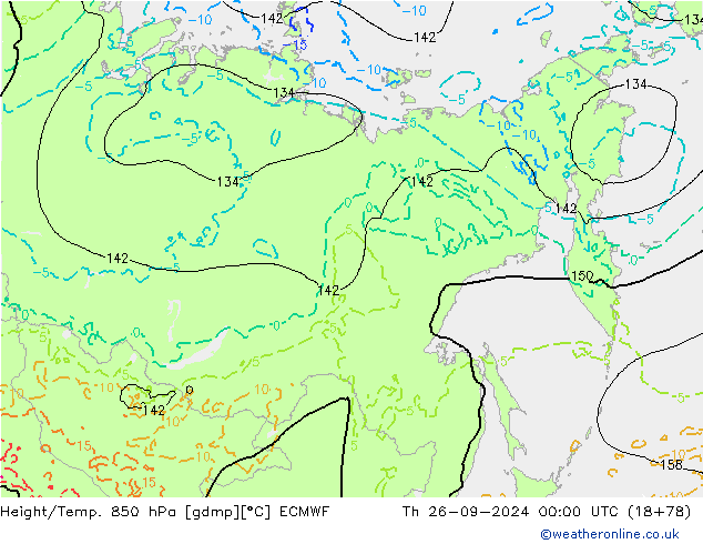 Z500/Rain (+SLP)/Z850 ECMWF Th 26.09.2024 00 UTC