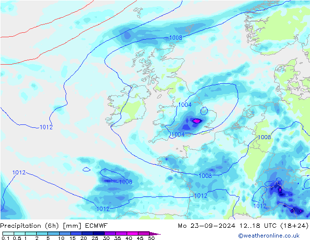 Z500/Rain (+SLP)/Z850 ECMWF  23.09.2024 18 UTC