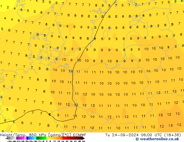 Z500/Rain (+SLP)/Z850 ECMWF mar 24.09.2024 06 UTC