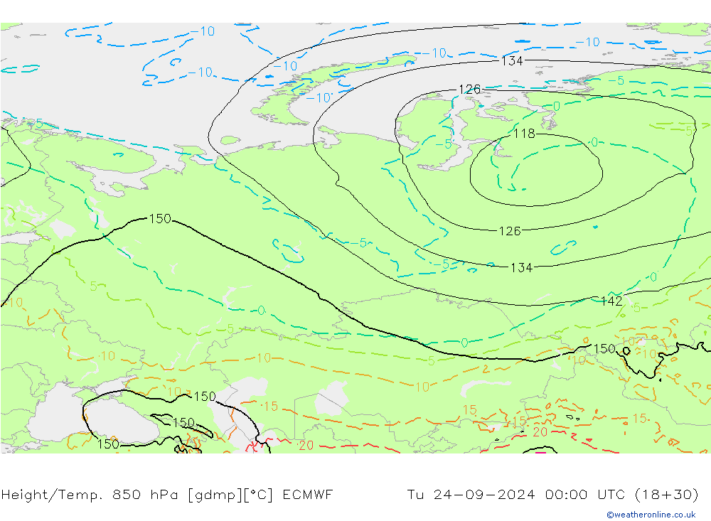 Z500/Rain (+SLP)/Z850 ECMWF Tu 24.09.2024 00 UTC