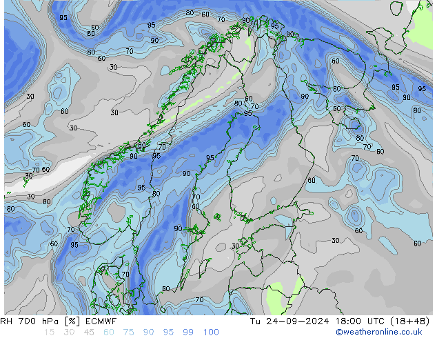 Humedad rel. 700hPa ECMWF mar 24.09.2024 18 UTC