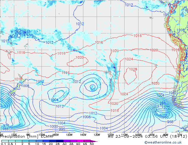 Precipitation ECMWF Mo 23.09.2024 06 UTC