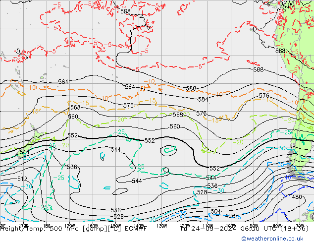 Z500/Rain (+SLP)/Z850 ECMWF mar 24.09.2024 06 UTC