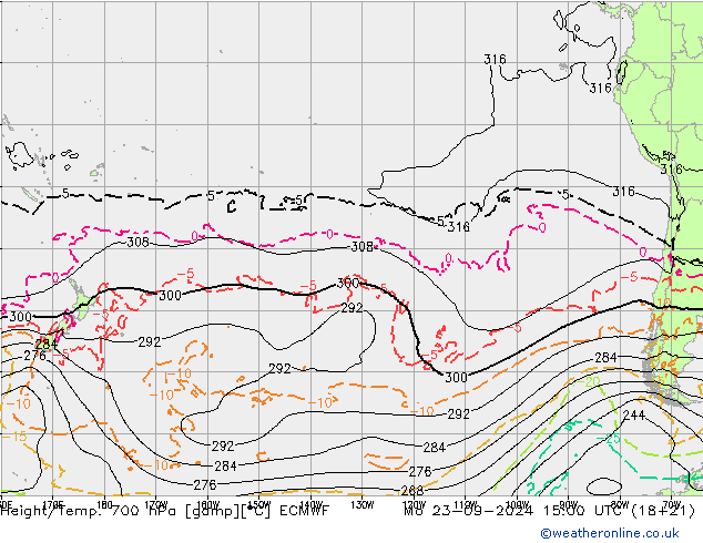 Hoogte/Temp. 700 hPa ECMWF ma 23.09.2024 15 UTC