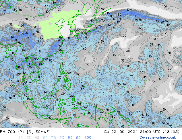 700 hPa Nispi Nem ECMWF Paz 22.09.2024 21 UTC