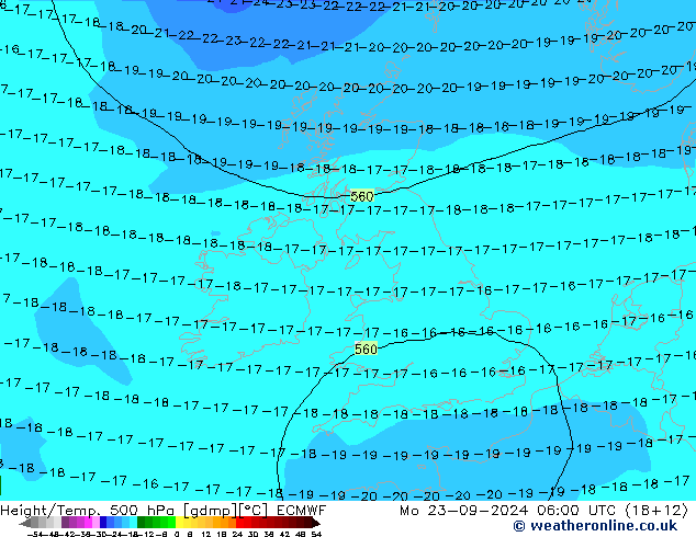 Z500/Rain (+SLP)/Z850 ECMWF  23.09.2024 06 UTC