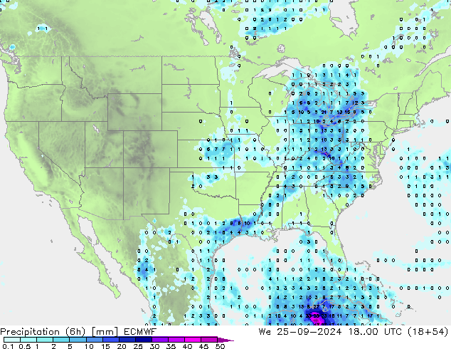 Z500/Rain (+SLP)/Z850 ECMWF Qua 25.09.2024 00 UTC