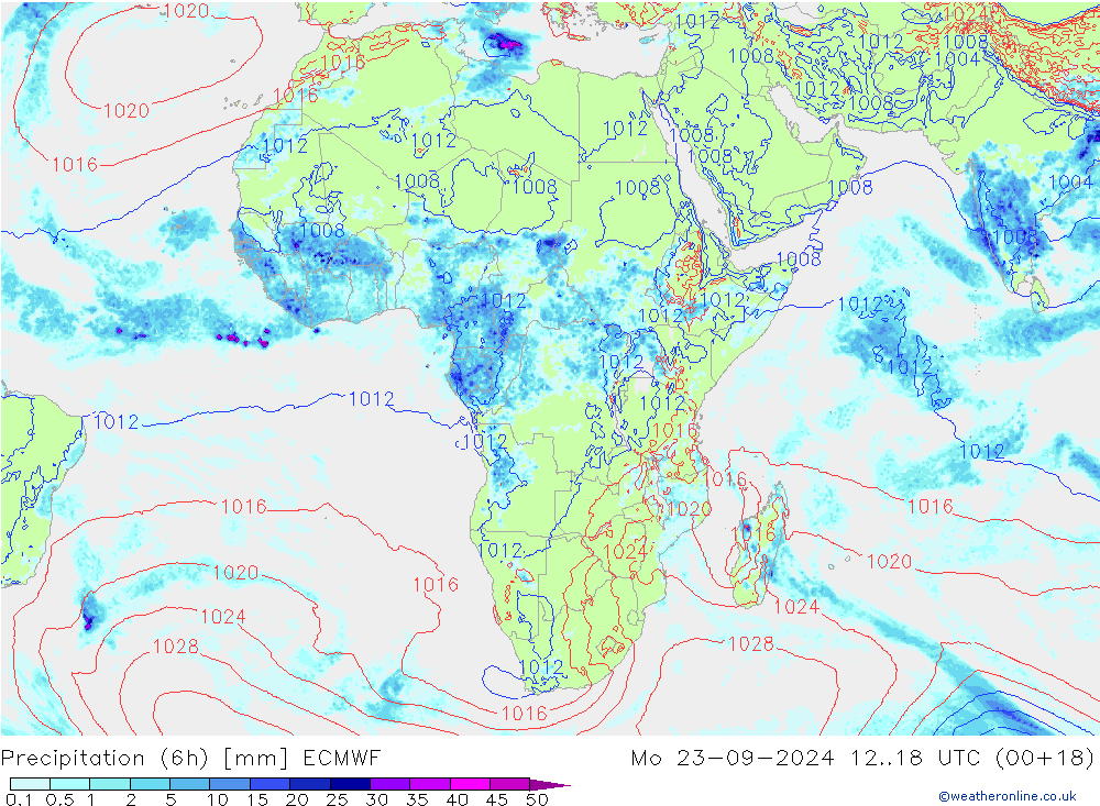 Z500/Rain (+SLP)/Z850 ECMWF Po 23.09.2024 18 UTC