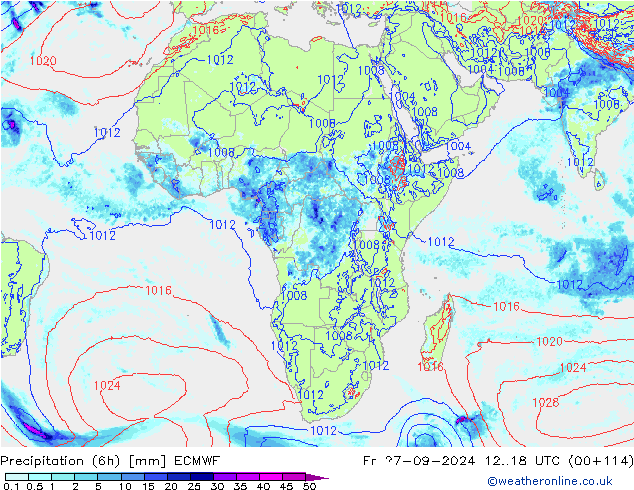 Z500/Yağmur (+YB)/Z850 ECMWF Cu 27.09.2024 18 UTC