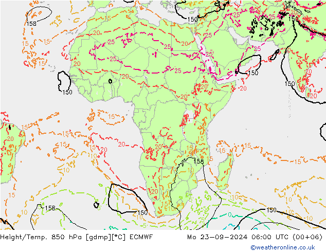 Z500/Rain (+SLP)/Z850 ECMWF пн 23.09.2024 06 UTC