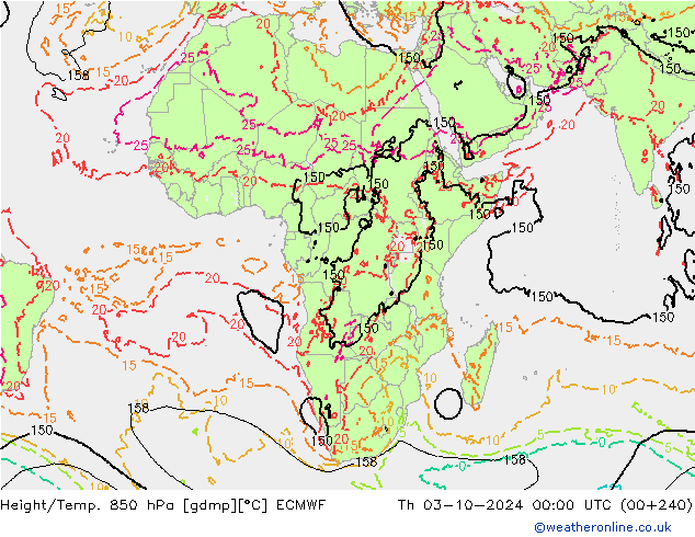 Z500/Rain (+SLP)/Z850 ECMWF Qui 03.10.2024 00 UTC