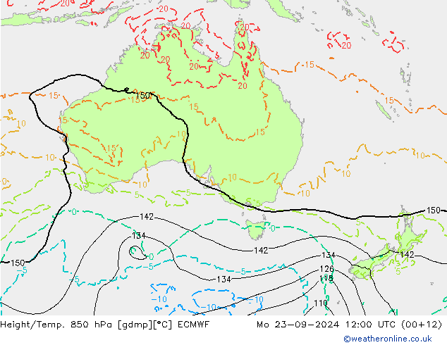 Z500/Rain (+SLP)/Z850 ECMWF lun 23.09.2024 12 UTC