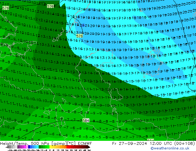 Z500/Rain (+SLP)/Z850 ECMWF pt. 27.09.2024 12 UTC