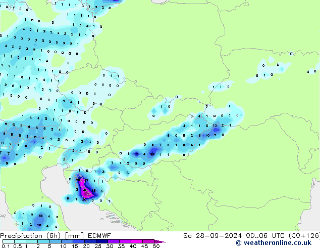 Z500/Rain (+SLP)/Z850 ECMWF sab 28.09.2024 06 UTC