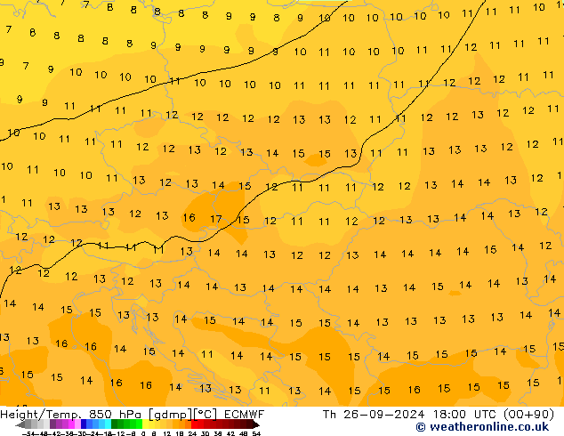 Z500/Rain (+SLP)/Z850 ECMWF Do 26.09.2024 18 UTC