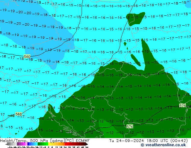 Z500/Rain (+SLP)/Z850 ECMWF Tu 24.09.2024 18 UTC