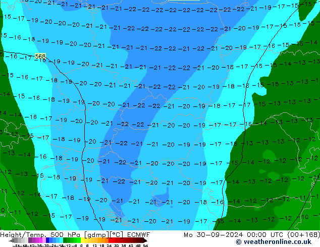 Z500/Rain (+SLP)/Z850 ECMWF Mo 30.09.2024 00 UTC