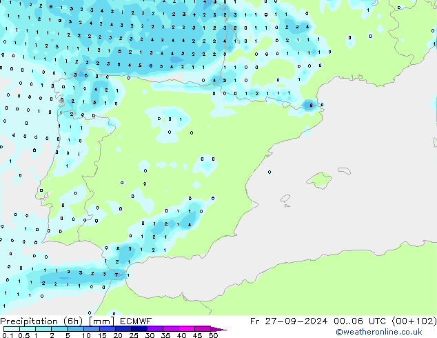 opad (6h) ECMWF pt. 27.09.2024 06 UTC