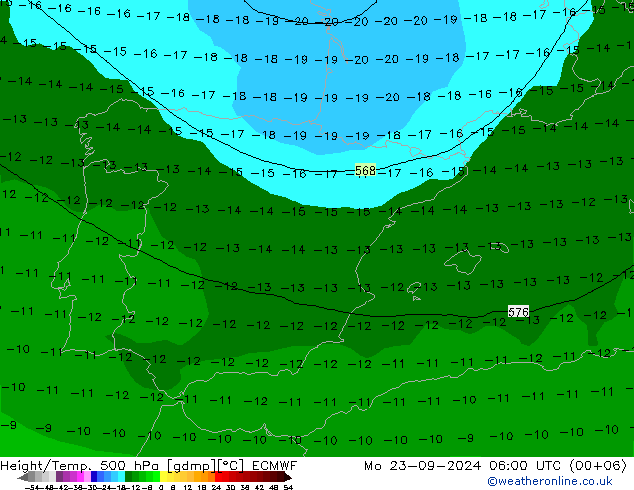 Z500/Rain (+SLP)/Z850 ECMWF  23.09.2024 06 UTC