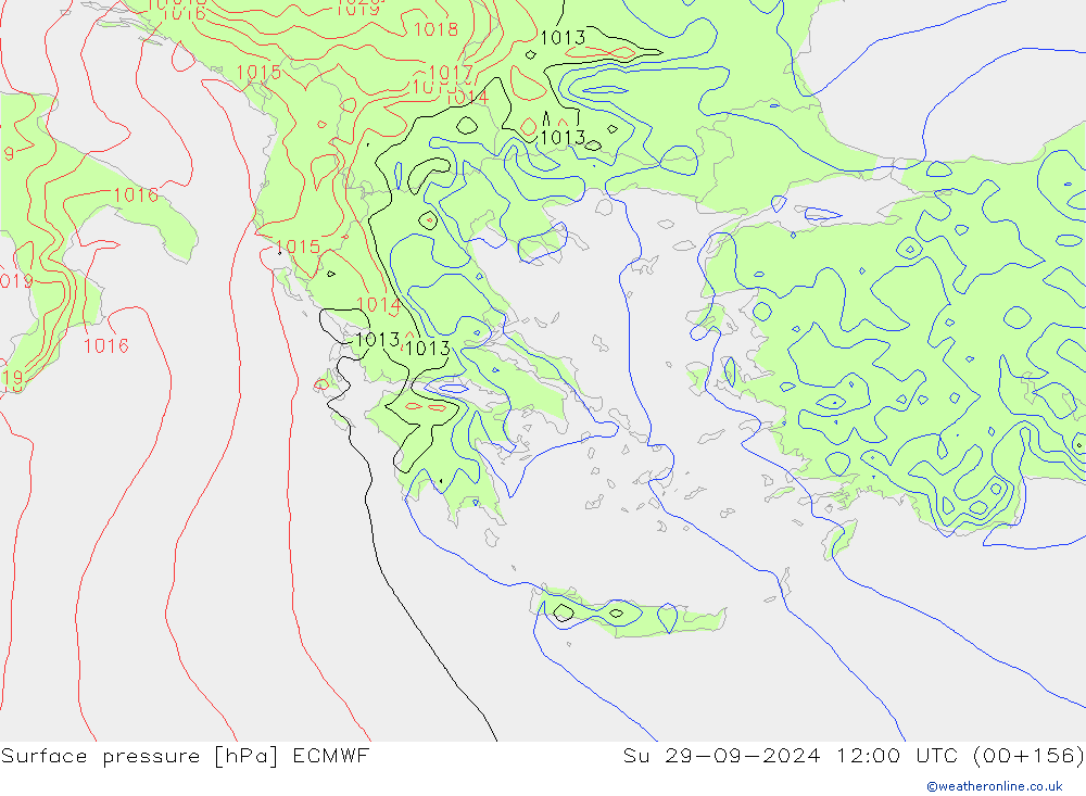 pression de l'air ECMWF dim 29.09.2024 12 UTC