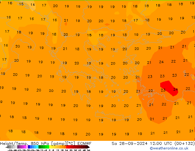 Z500/Regen(+SLP)/Z850 ECMWF za 28.09.2024 12 UTC