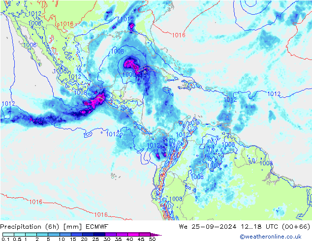 Z500/Regen(+SLP)/Z850 ECMWF wo 25.09.2024 18 UTC