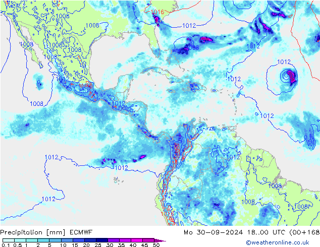 Precipitación ECMWF lun 30.09.2024 00 UTC