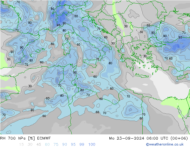 700 hPa Nispi Nem ECMWF Pzt 23.09.2024 06 UTC