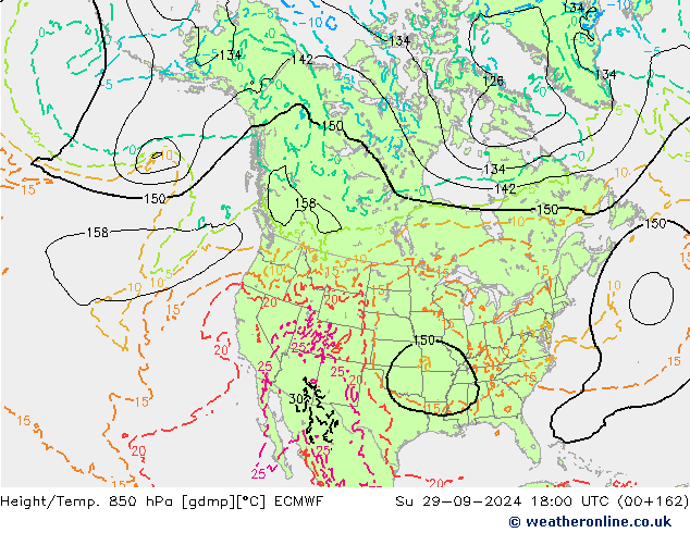 Z500/Rain (+SLP)/Z850 ECMWF  29.09.2024 18 UTC