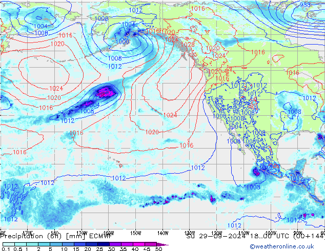 Z500/Rain (+SLP)/Z850 ECMWF dom 29.09.2024 00 UTC