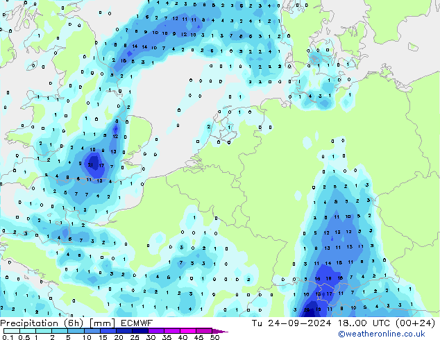 Z500/Rain (+SLP)/Z850 ECMWF mar 24.09.2024 00 UTC