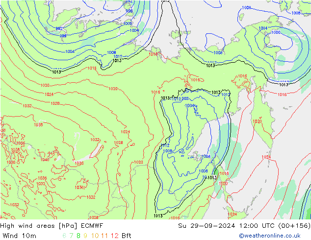 Sturmfelder ECMWF So 29.09.2024 12 UTC