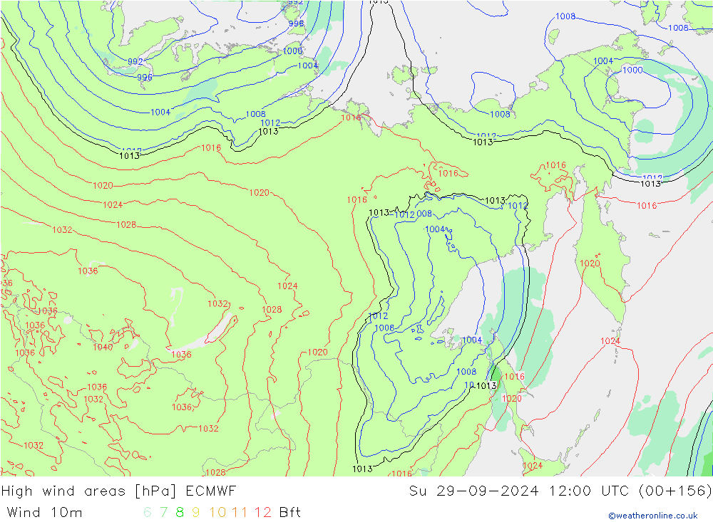 Windvelden ECMWF zo 29.09.2024 12 UTC