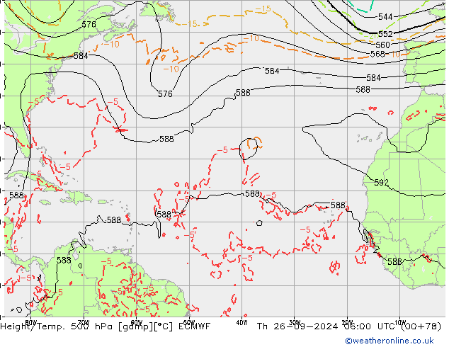 Z500/Rain (+SLP)/Z850 ECMWF Th 26.09.2024 06 UTC