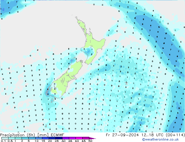 Z500/Rain (+SLP)/Z850 ECMWF Pá 27.09.2024 18 UTC