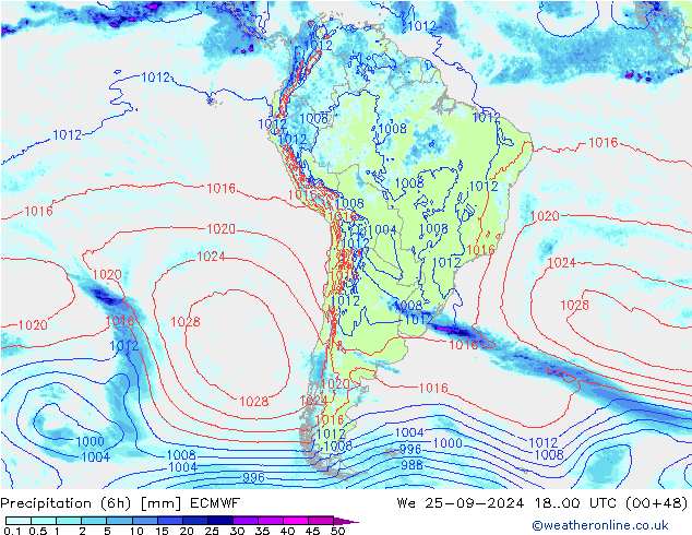 Z500/Rain (+SLP)/Z850 ECMWF We 25.09.2024 00 UTC