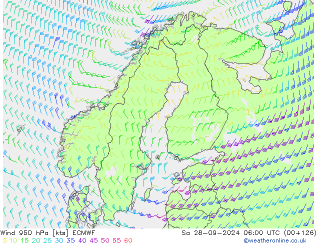 Wind 950 hPa ECMWF Sa 28.09.2024 06 UTC