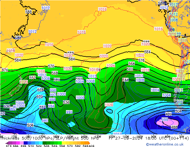 Thck 500-1000hPa ECMWF Sex 27.09.2024 18 UTC