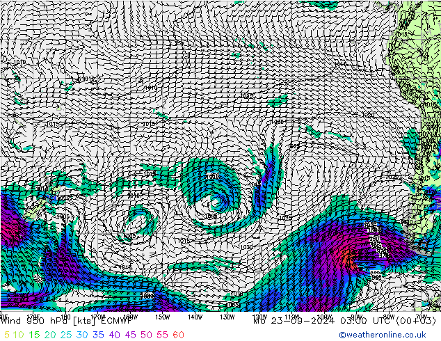 Wind 950 hPa ECMWF Mo 23.09.2024 03 UTC