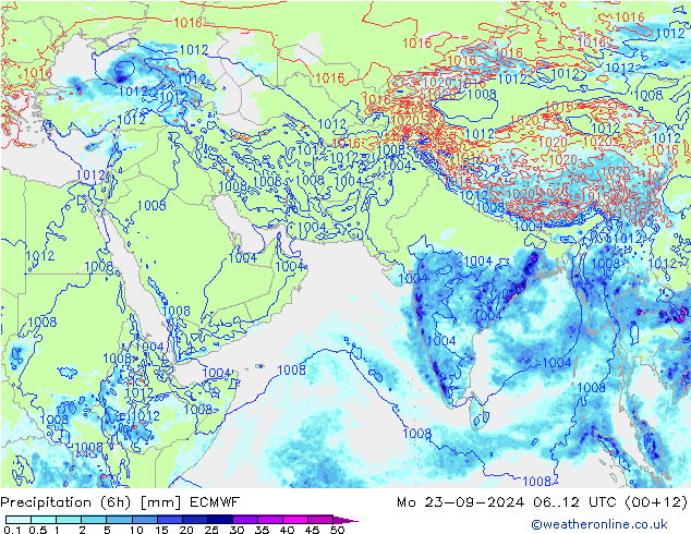 Z500/Regen(+SLP)/Z850 ECMWF ma 23.09.2024 12 UTC