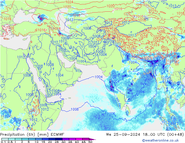 Z500/Rain (+SLP)/Z850 ECMWF ср 25.09.2024 00 UTC