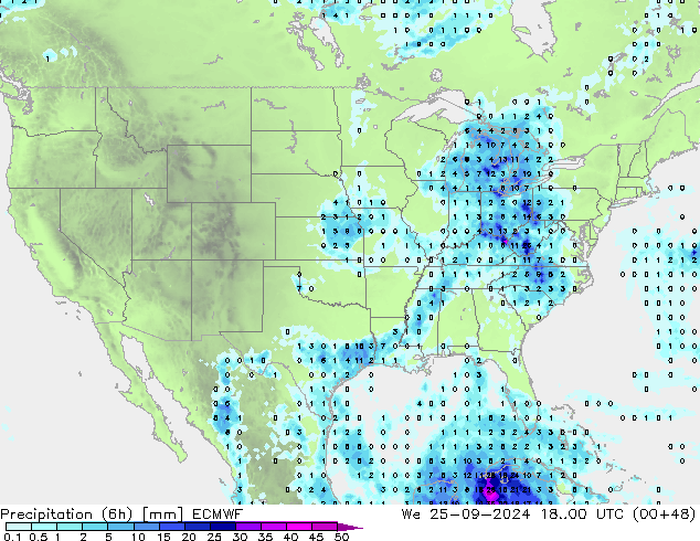 Z500/Rain (+SLP)/Z850 ECMWF We 25.09.2024 00 UTC