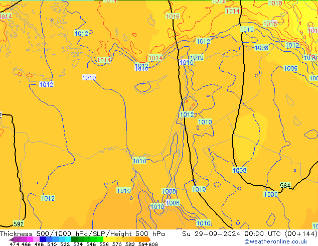 Thck 500-1000hPa ECMWF nie. 29.09.2024 00 UTC