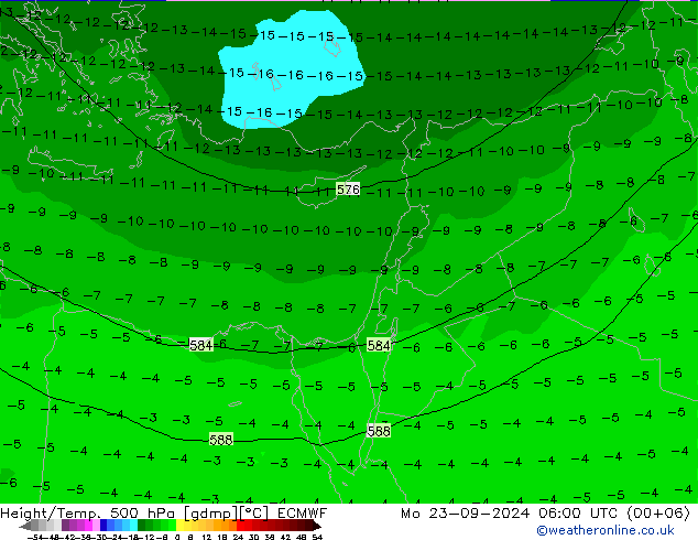 Z500/Rain (+SLP)/Z850 ECMWF Po 23.09.2024 06 UTC