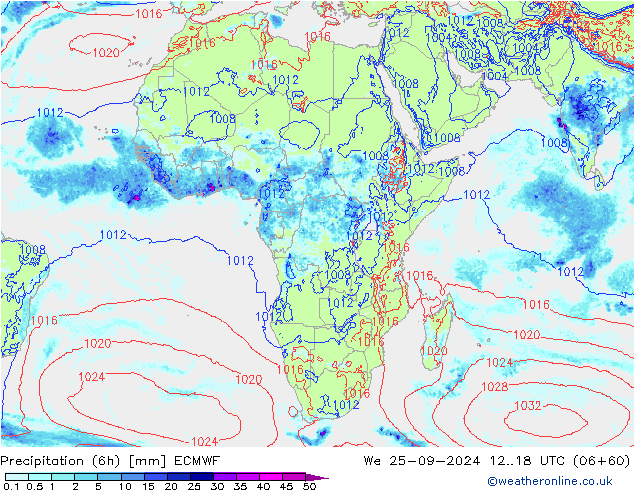 Z500/Rain (+SLP)/Z850 ECMWF Qua 25.09.2024 18 UTC