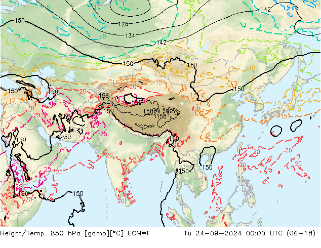 Z500/Rain (+SLP)/Z850 ECMWF  24.09.2024 00 UTC